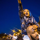 A gathering of protesters in Baltimore April 28, 2015, in the wake of the death of Freddie Gray.
Andrew Burton/Getty Images
